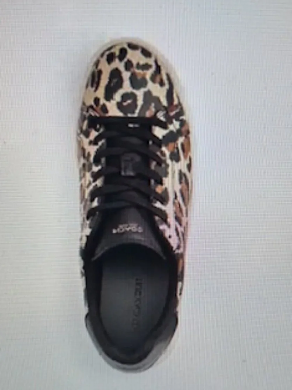 Coach Black/Leopard High Line Leather Sneaker With Leopard Print